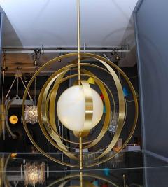  Glustin Luminaires Glustin Luminaires Creation Alabaster Suspension with Brass Rings - 4721793