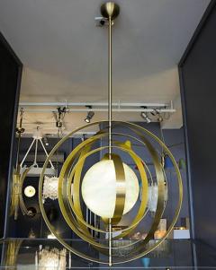  Glustin Luminaires Glustin Luminaires Creation Alabaster Suspension with Brass Rings - 4721794
