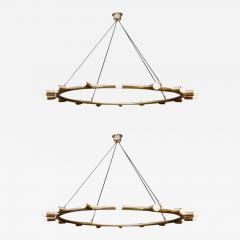  Glustin Luminaires Glustin Luminaires Creation Brass Hoop Chandeliers - 729156