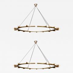  Glustin Luminaires Glustin Luminaires Creation Brass Hoop Chandeliers - 729156