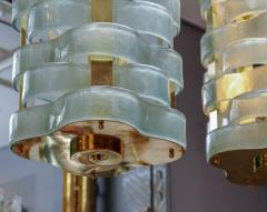  Glustin Luminaires Glustin Luminaires Creation Brass Lanterns with Murano Ribbons - 1174475