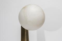  Glustin Luminaires Glustin Luminaires Creation Floor Lamp in Brass with Alabaster Globe - 1066230