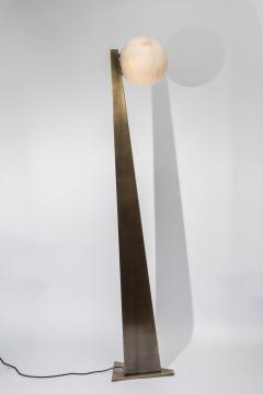  Glustin Luminaires Glustin Luminaires Creation Floor Lamp in Brass with Alabaster Globe - 1066235