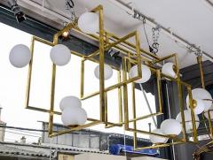  Glustin Luminaires Glustin Luminaires Creation Rectangular Chandelier with Globes - 4721763