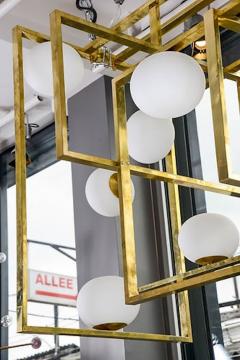  Glustin Luminaires Glustin Luminaires Creation Rectangular Chandelier with Globes - 4721766