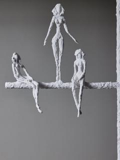  Glustin Luminaires Linear Plaster Chandelier with Characters by Glustin Luminaires - 4743308