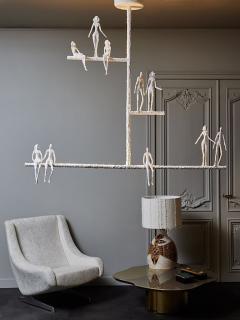  Glustin Luminaires Linear Plaster Chandelier with Characters by Glustin Luminaires - 4743310