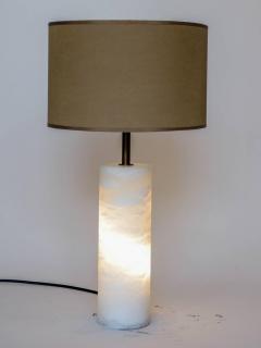  Glustin Luminaires Pair of Alabaster and Brass Table Lamps with Multiple Lights Glustin Luminaires - 727286