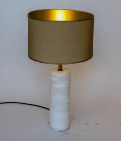  Glustin Luminaires Pair of Alabaster and Brass Table Lamps with Multiple Lights Glustin Luminaires - 727288