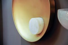 Glustin Luminaires Parabolle Wall Sconces in Brass and Alabaster by Glustin Luminaires - 894284