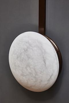  Glustin Luminaires Six Asymmetrical Arms Wall Sconce and Ceiling Lamp in Brass and Alabaster - 4721907
