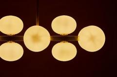 Glustin Luminaires Wide Brass Candlestick with Globes - 4721883