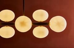 Glustin Luminaires Wide Brass Candlestick with Globes - 4721892