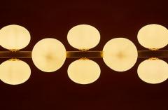  Glustin Luminaires Wide Brass Candlestick with Globes - 4721893