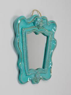  Gmundner Keramik Art Deco Theater Terracotta Wall Mirror by Gmundner Keramik Austria 1930s - 4116879