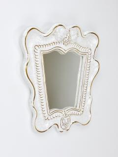  Gmundner Keramik Art Deco Theater Terracotta Wall Mirror by Gmundner Keramik Austria 1930s - 4261176