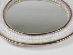  Gmundner Keramik Mid Century Organic Craquel Terracotta Wall Mirror by Gmundner Keramik 1950s - 4068330