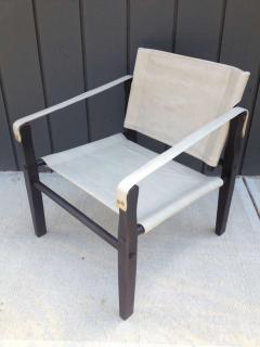  Gold Medal Pair of 1950s Grey Leather Goldmedal Chair Co Chairs Styel Kare Klimt - 1681301