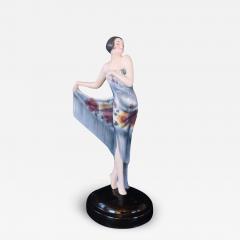  Goldscheider of Vienna Art Deco Ceramic Glazed Dancer Sculpture by Goldscheider Vienna 1930s - 2693210