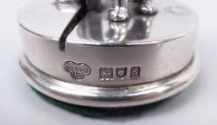  Goldsmiths and Silversmiths Company LTD Antique English Raj Era Elephant Palm Tree Place Card Holders 1913 - 4424532