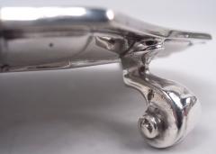  Goldsmiths and Silversmiths Company LTD English Edwardian Georgian Square Cartouche Salver Tray 1917 - 4542758