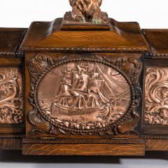  Goodall Lamb Heighway Ltd Manchester A large ornamental casket made from the oak and copper of HMS Foudroyant - 1735930
