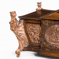  Goodall Lamb Heighway Ltd Manchester A large ornamental casket made from the oak and copper of HMS Foudroyant - 1735941