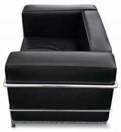  Gordon International Pair of Gordon International Black Leather Chromed Steel Club or Lounge Chairs - 3495227