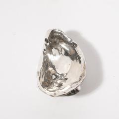  Gorham Manufacturing Co Aesthetic Movement Hand Hammered Sterling Silver Shell Form Dish by Gorham - 4347244