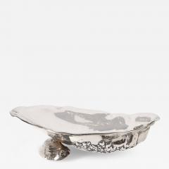  Gorham Manufacturing Co Aesthetic Movement Hand Hammered Sterling Silver Shell Form Dish by Gorham - 4351361