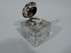  Gorham Manufacturing Co American Art Nouveau Sterling Silver and Glass Inkwell by Gorham - 3748692