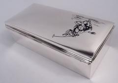  Gorham Manufacturing Co American Modern Sterling Silver Enamel Polo Horse Box - 4341140