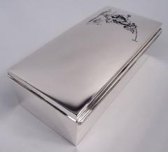  Gorham Manufacturing Co American Modern Sterling Silver Enamel Polo Horse Box - 4341144