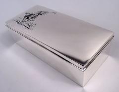  Gorham Manufacturing Co American Modern Sterling Silver Enamel Polo Horse Box - 4341146