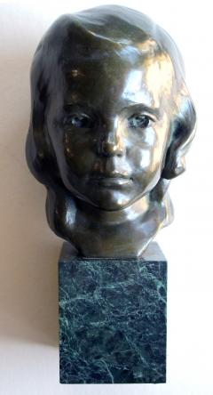  Gorham Manufacturing Co An American bronze bust of a young girl signed J G Kendall - 975615