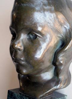  Gorham Manufacturing Co An American bronze bust of a young girl signed J G Kendall - 975625