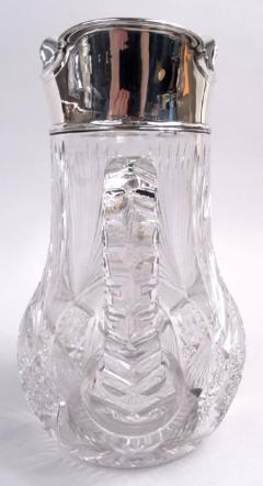 Gorham Manufacturing Co Antique Gorham Brilliant Cut Glass Sterling Silver Water Pitcher - 4107107
