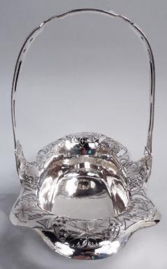  Gorham Manufacturing Co Antique Gorham Edwardian Art Nouveau Sterling Silver Basket - 3773916