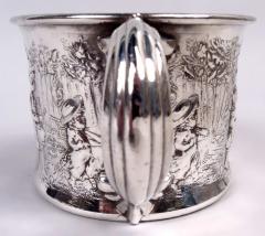  Gorham Manufacturing Co Antique Gorham Edwardian Sterling Silver Boy s Expedition Baby Cup - 4215162