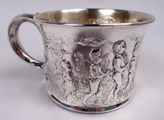  Gorham Manufacturing Co Antique Gorham Edwardian Sterling Silver Boy s Expedition Baby Cup - 4215112