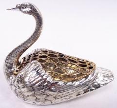  Gorham Manufacturing Co Antique Gorham Edwardian Sterling Silver Swan Bird Bowl - 4020675