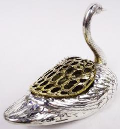  Gorham Manufacturing Co Antique Gorham Edwardian Sterling Silver Swan Bird Bowl - 4020676