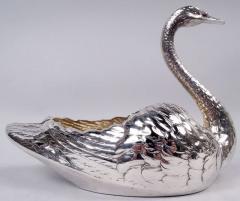  Gorham Manufacturing Co Antique Gorham Edwardian Sterling Silver Swan Bird Bowl - 4206264