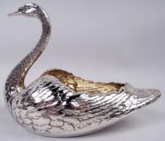  Gorham Manufacturing Co Antique Gorham Edwardian Sterling Silver Swan Bird Bowl - 4206265