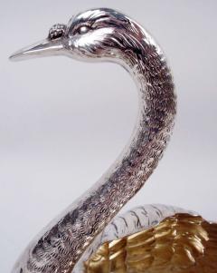  Gorham Manufacturing Co Antique Gorham Edwardian Sterling Silver Swan Bird Bowl - 4206266