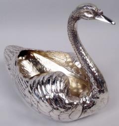  Gorham Manufacturing Co Antique Gorham Edwardian Sterling Silver Swan Bird Bowl - 4206268