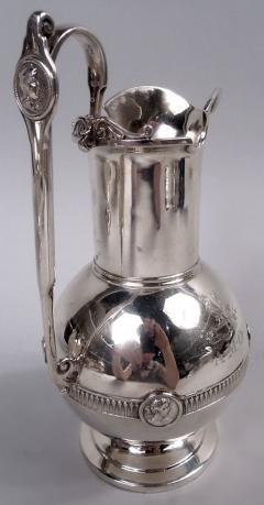  Gorham Manufacturing Co Antique Gorham Medallion Coin Silver 5 Piece Coffee Tea Set - 4337675