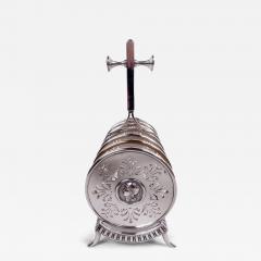  Gorham Manufacturing Co Antique Gorham Silver Plated Toast Rack in Classical Medallion C 1880 - 4034200