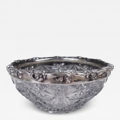  Gorham Manufacturing Co Antique Gorham Sterling Silver Brilliant Cut Glass Bowl 1903 - 4337862