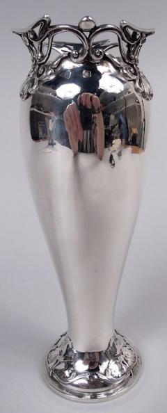  Gorham Manufacturing Co Antique Gorham Sterling Silver Vase in Art Nouveau Athenic Pattern - 4156329